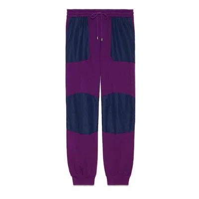Pre-owned Gucci Men's  X The North Face Jogging Pant In Purple/blue