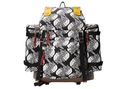 Pre-owned Gucci Men's  X The North Face Large Backpack In Black/white