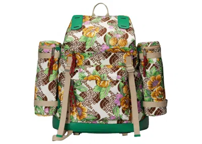Pre-owned Gucci Men's  X The North Face Large Backpack In Green
