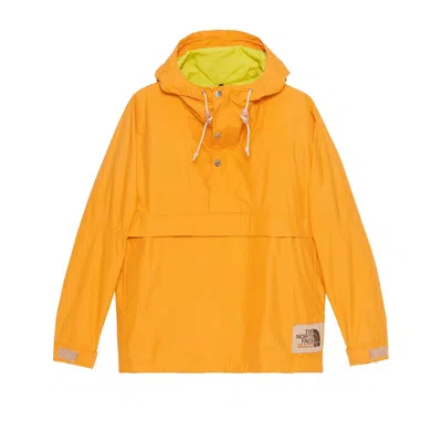 Pre-owned Gucci Men's  X The North Face Online Exclusive Nylon Wind Jacket In Yellow