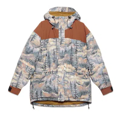 Pre-owned Gucci Men's  X The North Face Padded Jacket (fw21) In Forest Print