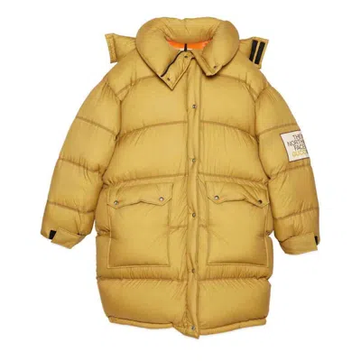 Pre-owned Gucci Men's  X The North Face Padded Jacket In Khaki In Brown
