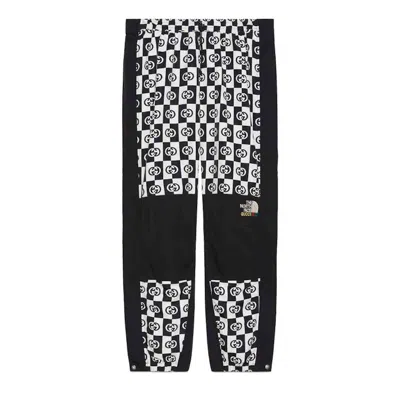 Pre-owned Gucci Men's  X The North Face Pant In Ivory/black Checkered