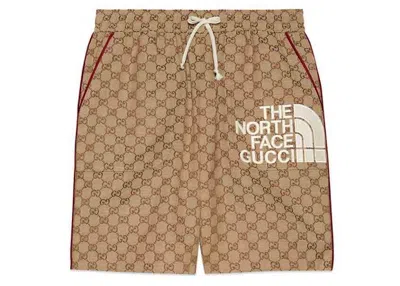 Pre-owned Gucci Men's  X The North Face Shorts In Beige/ebony In Multi
