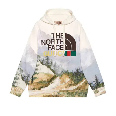 Pre-owned Gucci Men's  X The North Face Sweatshirt In Trail Print