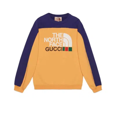 Pre-owned Gucci Men's  X The North Face Sweatshirt In Yellow/blue