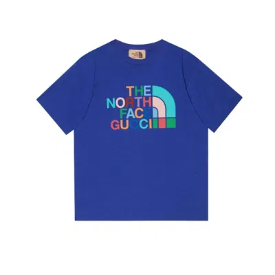 Pre-owned Gucci Men's  X The North Face T-shirt In Blue