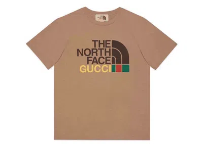Pre-owned Gucci Men's  X The North Face T-shirt In Camel