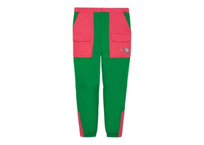 Pre-owned Gucci Men's  X The North Face Trousers In Green Pink