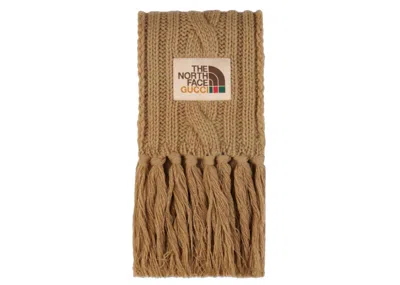 Pre-owned Gucci Men's  X The North Face Wool Scarf In Beige