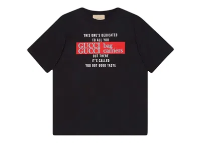 Pre-owned Gucci Men's  You Got Good Taste' T-shirt In Black/red/white In Multi