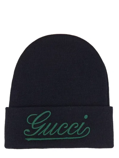 GUCCI GUCCI MEN HAT WITH GUCCI EMBROIDERY