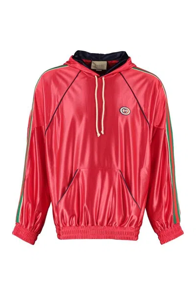 Gucci Men's Hooded Sweatshirt In Red