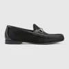 Gucci Horsebit Calf Hair Loafers In Black