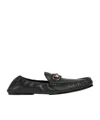 Gucci 1953 Horsebit Leather Loafers Rubber Sole In Black