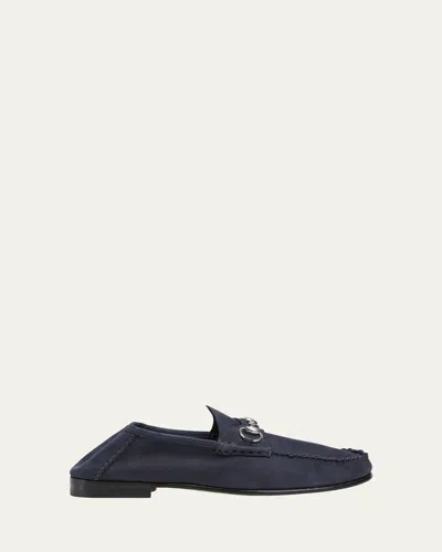 GUCCI MEN'S HORSEBIT 1953 SUEDE LOAFERS