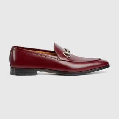 Gucci Men's Loafer With Horsebit In Red