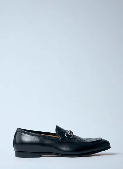 Gucci Men Horsebit Loafers In Black