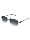Gucci Men's Horsebit Top Bar 55mm Square Sunglasses In Green