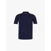 Gucci Mens Ink Green Red Web-stripe Regular-fit Wool Polo Shirt In Ink Green Red