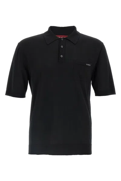 Gucci Men 'intarsio ' Polo Shirt In Black