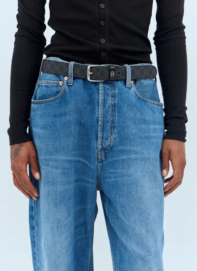 Gucci Men Interlocking G Belt In Blue