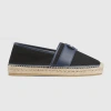 Gucci Men's Interlocking G Espadrille In Black