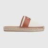 Gucci Men's Interlocking G Slide Espadrille In White