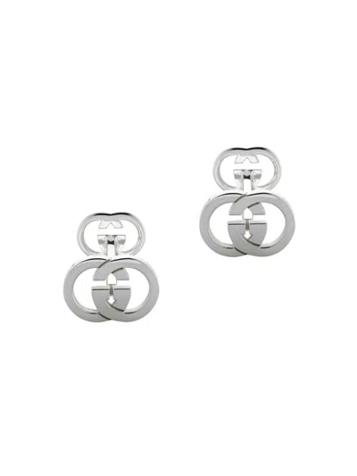 Gucci Men's Interlocking G Sterling Silver Cufflinks
