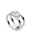 Gucci Men's Interlocking G Sterling Silver Ring In Silver