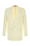 Gucci Modern Tech Blazer Featuring Structured Shoulders In Neutral