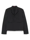 Gucci Dark Grey Jacket In Wool Gabardine Men In Multicolor
