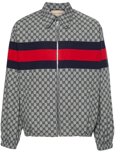 Gucci Gg-print Cotton Bomber Jacket In Multi