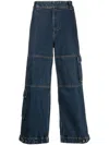 Gucci Men Jeans With Logo In Blue