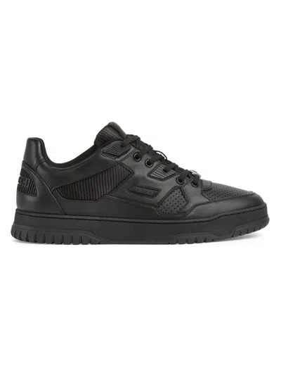 Gucci Men's Jones Leather Sneakers In Black