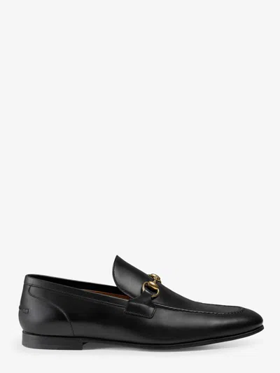 Gucci Men Jordaan Leather Loafers In Black