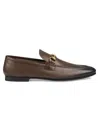 Gucci Men's Jordaan Leather Loafers In Brown