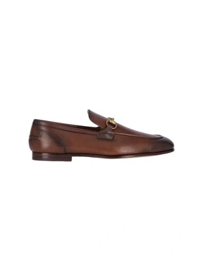 Gucci Men "jordaan" Loafers In Brown