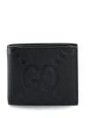 Gucci Jumbo Gg Leather Wallet In Black