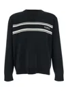 Gucci Men Silk And Cotton Sweater With Intarsia In Black