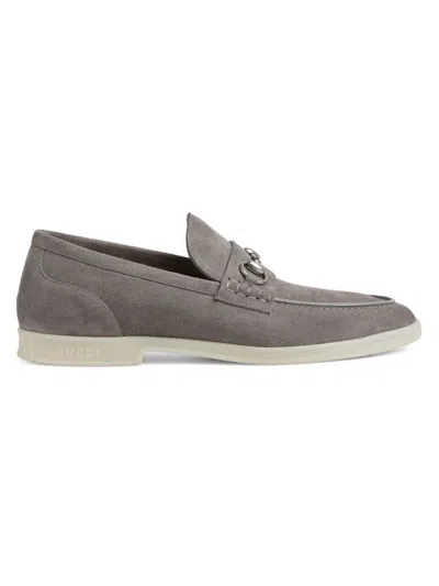 GUCCI MEN'S KONRAD SUEDE LOAFERS