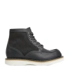 Gucci Logo-pattern Lace-up Boots In Black