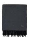 Gucci Men Lana Con Frange In Black