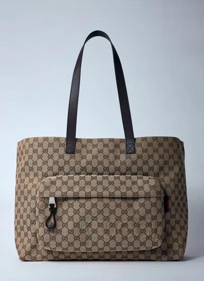 Gucci Men Large Gg Tote Bag In White