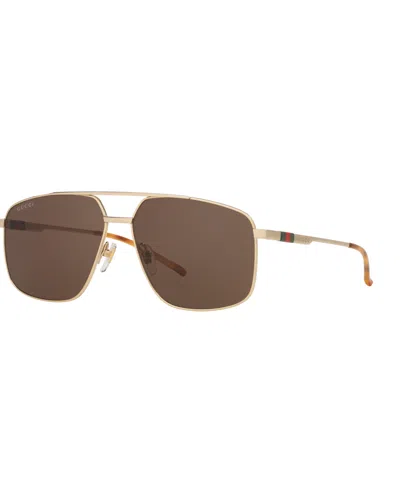 Gucci Men's Large Sunglasses, Gg1676s Gc002312 In Gold