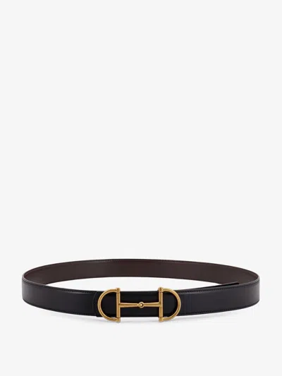 GUCCI GUCCI MEN LEATHER BELT WITH METAL HORSEBIT