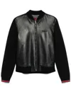 Gucci Nappa Leather And Knitted Bomber Jacket In Multi