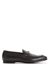 Gucci Men's Leather Gg Moccasin With A Buckle Loafer In Brown