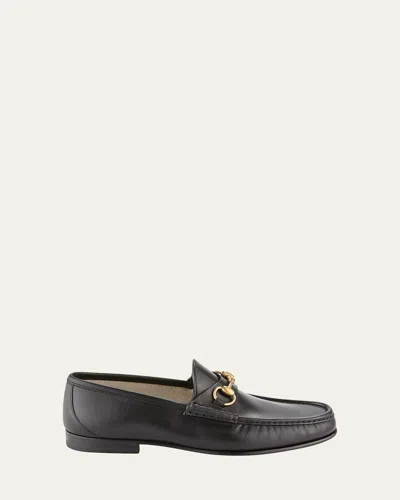 Gucci Men's Horsebit 1953 Leather Loafers In Black