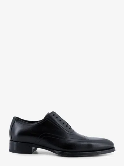 Gucci Men Leather Lace-up In Black